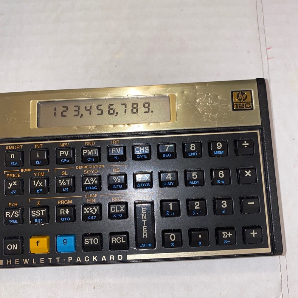 Hewlett Packard HP 12C Financial Calculator - Black, 12C Works!